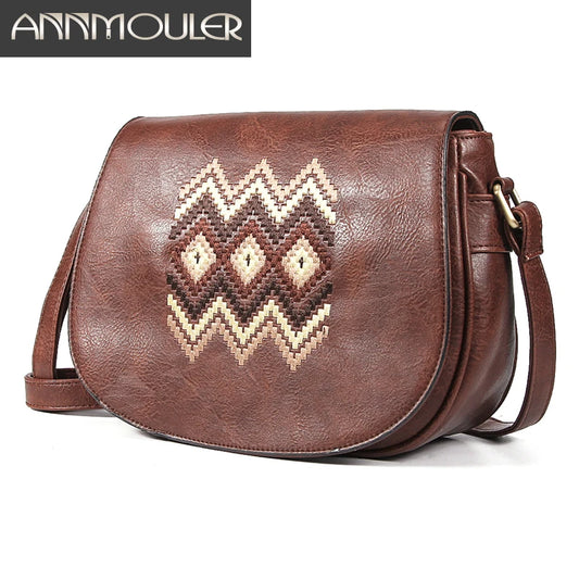 Annmouler Vintage Embroidered Crossbody Bag – Stylish & Compact Handbag for Women and Girls