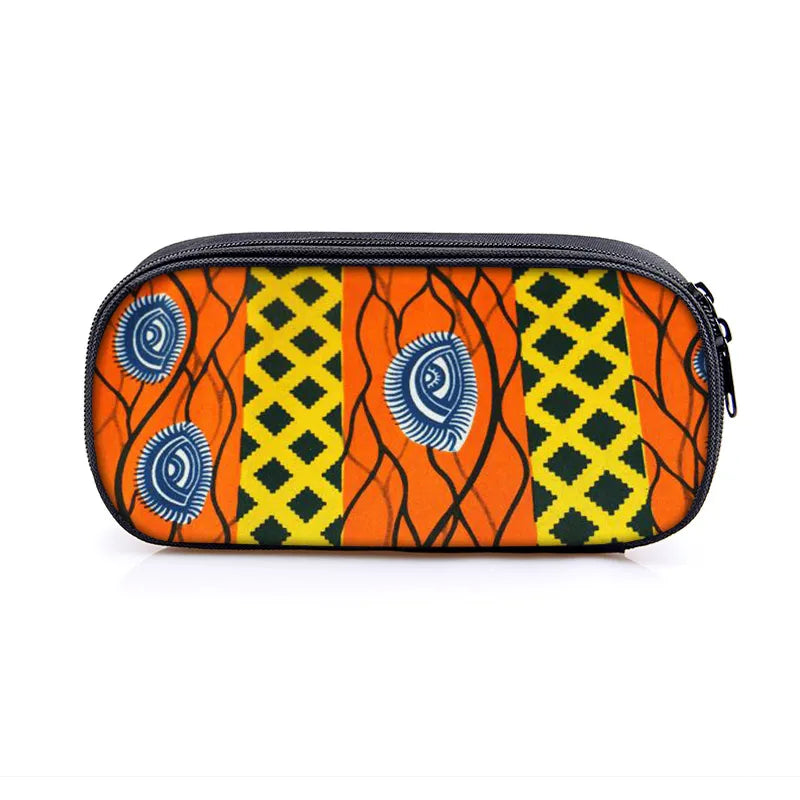 African Print Cosmetic Case – Afro Pencil Bag for Fashionable Girls & Teens | School & Stationery Supplies