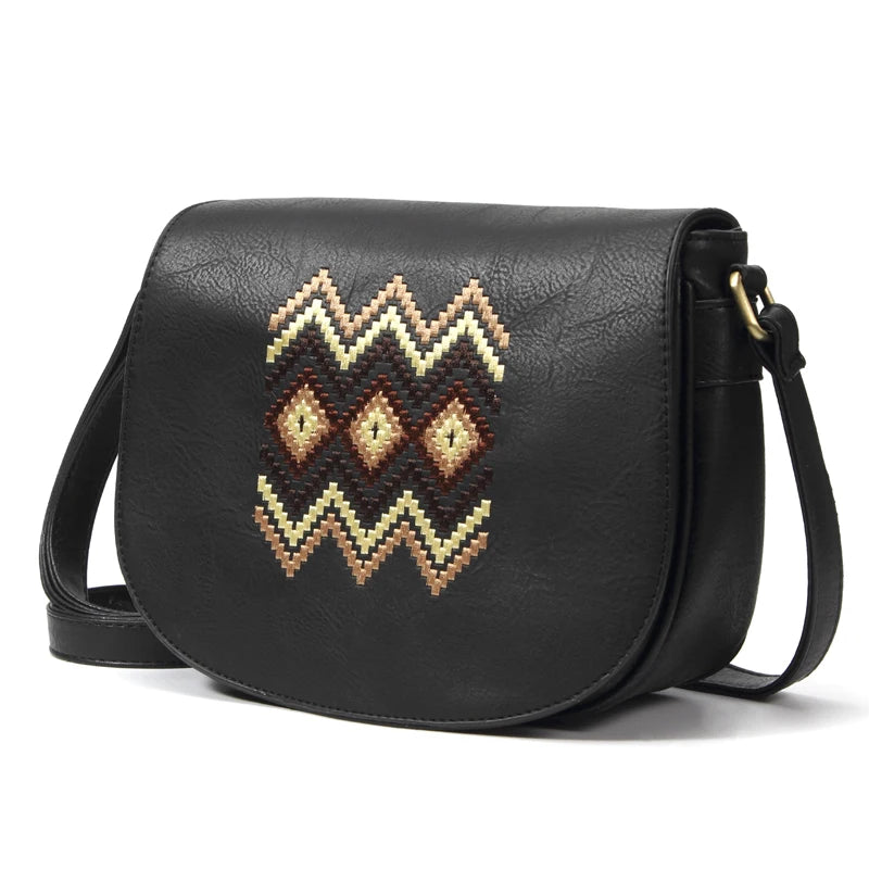 Annmouler Vintage Embroidered Crossbody Bag – Stylish & Compact Handbag for Women and Girls