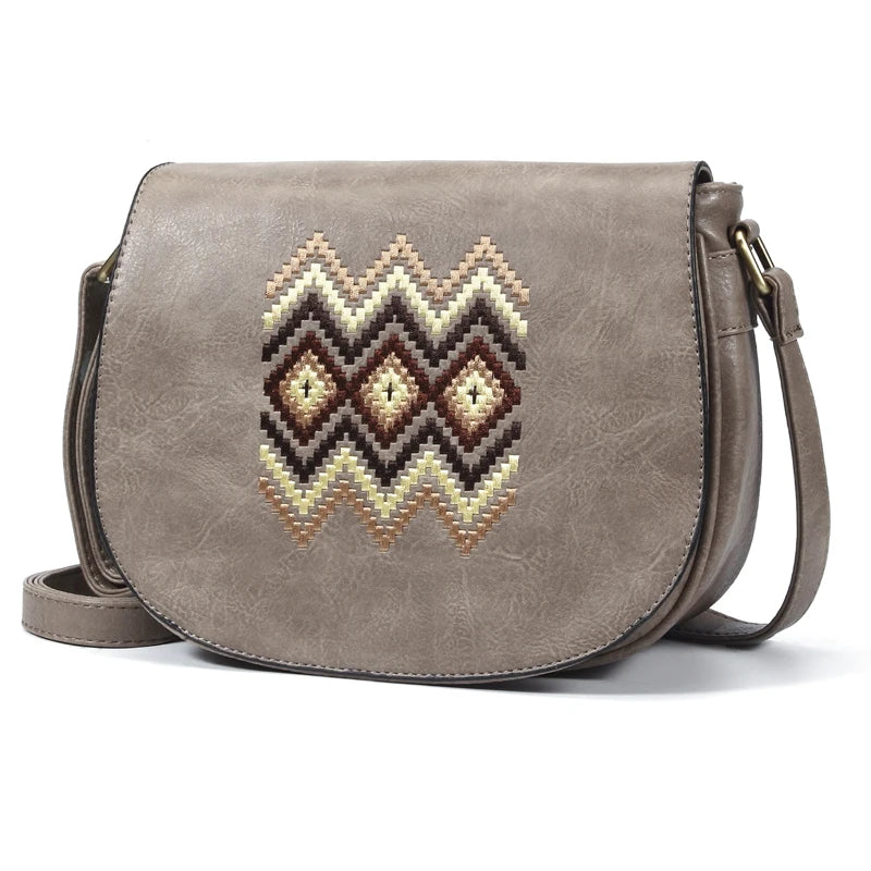 Annmouler Vintage Embroidered Crossbody Bag – Stylish & Compact Handbag for Women and Girls