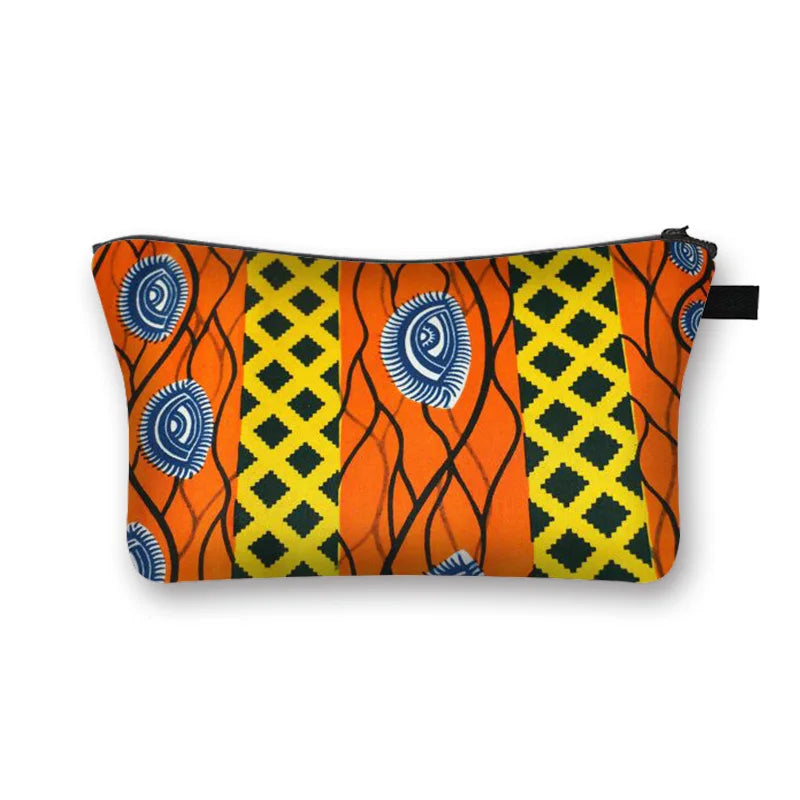 Afro-Inspired Cosmetic Bag – Stylish Makeup Case for Travel, Lipstick Storage, and Beauty Essentials