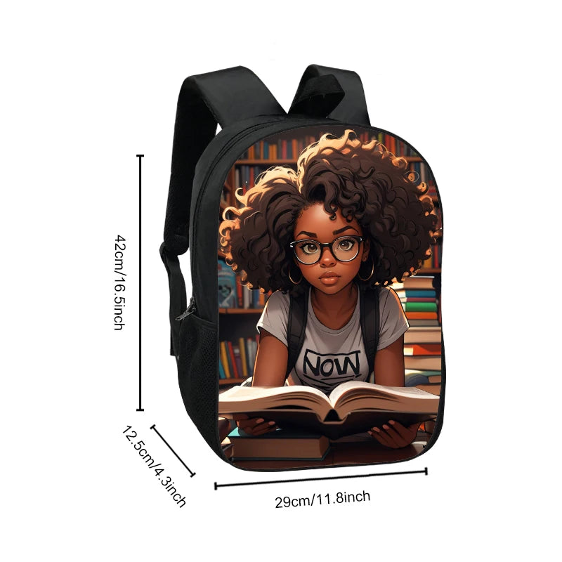 Afro School Bag for Teens, Casual Travel Rucksack