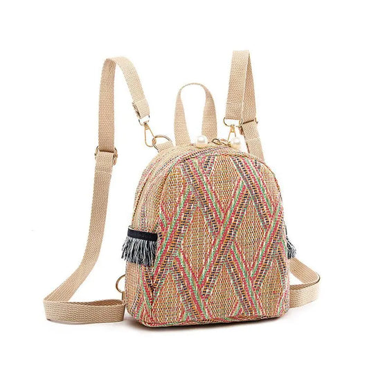2021 Handwoven Ethnic-Style Straw Backpack – Trendy & Unique