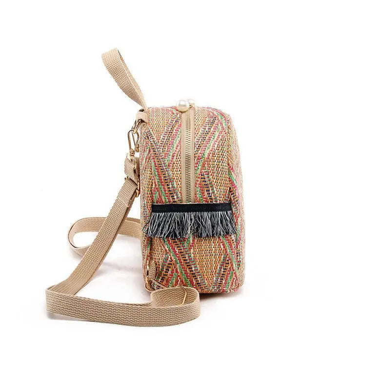 2021 Handwoven Ethnic-Style Straw Backpack – Trendy & Unique
