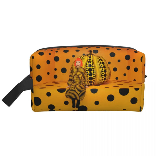 Custom Yayoi Kusama Pumpkin Travel Bag – Artistic Makeup & Toiletry Organizer for Women
